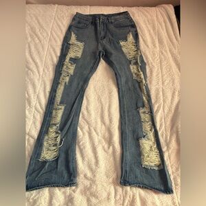 Distressed Blue Women's Jeans